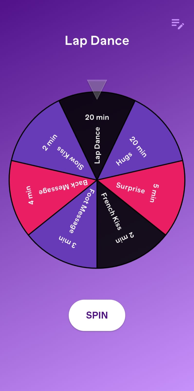 Spin the Wheel Feature